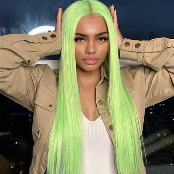 Accessories | 22 Light Green Straight Lace Front Wig Nwt  display picture 1